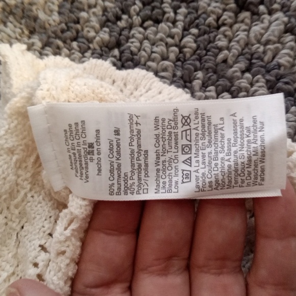 Madewell Scalloped Trim Sweater Croche Baloon Sleeves 2025 Womens Small - Picture 6 of 11